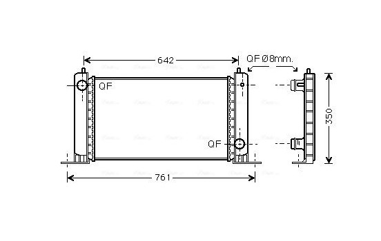 Radiator, engine cooling FT2251 Ava Quality Cooling