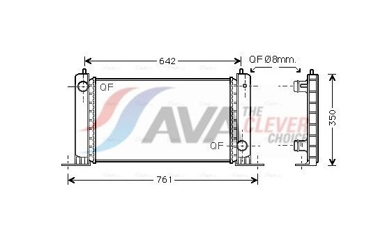Radiator, engine cooling FT2251 Ava Quality Cooling