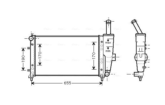 Radiator, engine cooling FT2281 Ava Quality Cooling