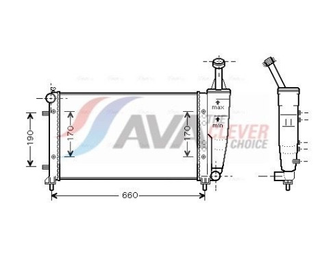 Radiator, engine cooling FT2300 Ava Quality Cooling