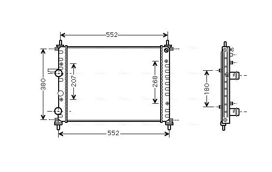 Radiator, engine cooling FT2317 Ava Quality Cooling