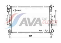 Radiator, engine cooling FT2420 Ava Quality Cooling