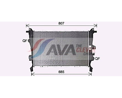 Radiator, engine cooling FT2466 Ava Quality Cooling, Image 2