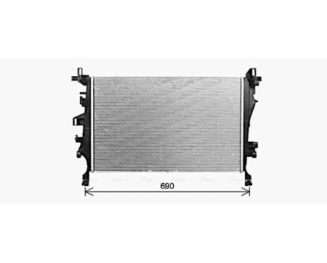 Radiator, engine cooling FT2468 Ava Quality Cooling, Image 2