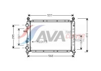 Radiator, engine cooling FTA2094 Ava Quality Cooling