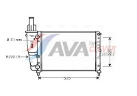 Radiator, engine cooling FTA2138 Ava Quality Cooling