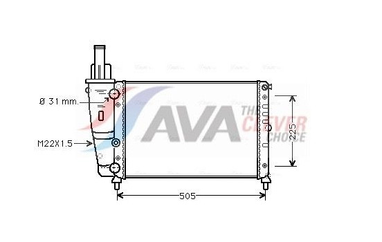 Radiator, engine cooling FTA2138 Ava Quality Cooling