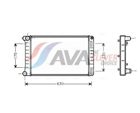 Radiator, engine cooling FTA2212 Ava Quality Cooling