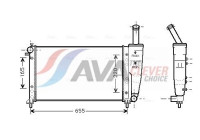 Radiator, engine cooling FTA2218 Ava Quality Cooling
