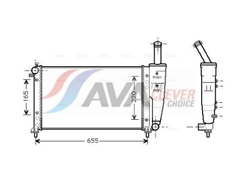 Radiator, engine cooling FTA2218 Ava Quality Cooling