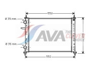 Radiator, engine cooling FTA2229 Ava Quality Cooling