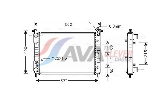 Radiator, engine cooling FTA2232 Ava Quality Cooling
