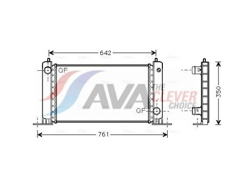 Radiator, engine cooling FTA2243 Ava Quality Cooling