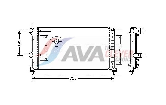 Radiator, engine cooling FTA2250 Ava Quality Cooling