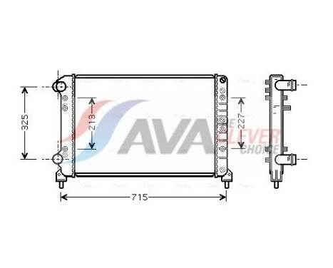 Radiator, engine cooling FTA2262 Ava Quality Cooling