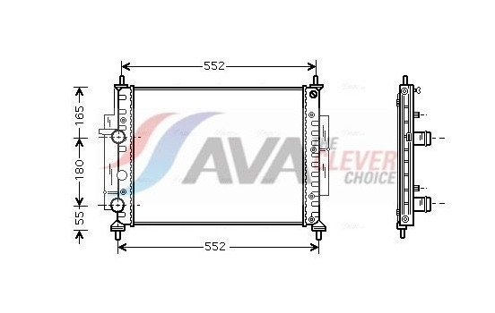 Radiator, engine cooling FTA2268 Ava Quality Cooling