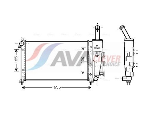 Radiator, engine cooling FTA2275 Ava Quality Cooling
