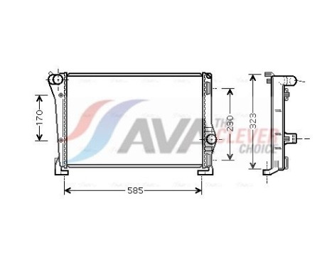 Radiator, engine cooling FTA2279 Ava Quality Cooling