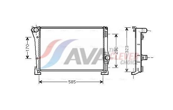 Radiator, engine cooling FTA2279 Ava Quality Cooling