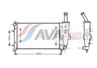 Radiator, engine cooling FTA2281 Ava Quality Cooling