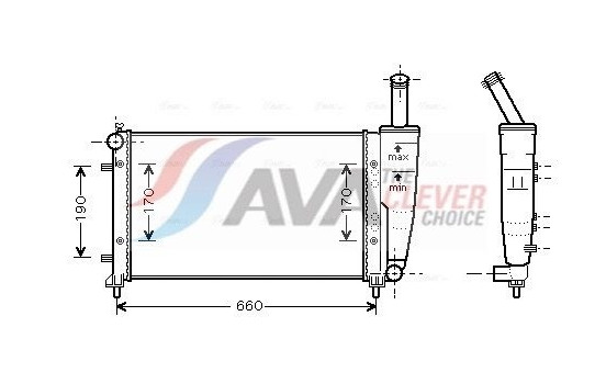 Radiator, engine cooling FTA2290 Ava Quality Cooling