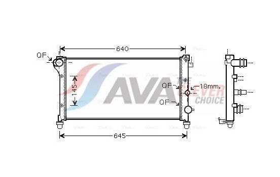 Radiator, engine cooling FTA2292 Ava Quality Cooling