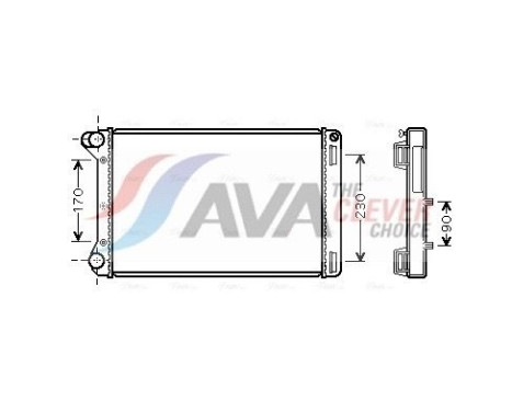 Radiator, engine cooling FTA2301 Ava Quality Cooling