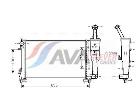 Radiator, engine cooling FTA2308 Ava Quality Cooling