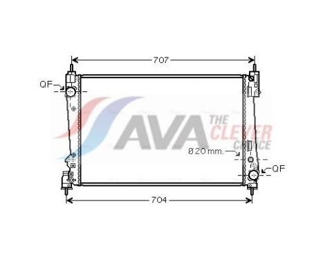 Radiator, engine cooling FTA2312 Ava Quality Cooling