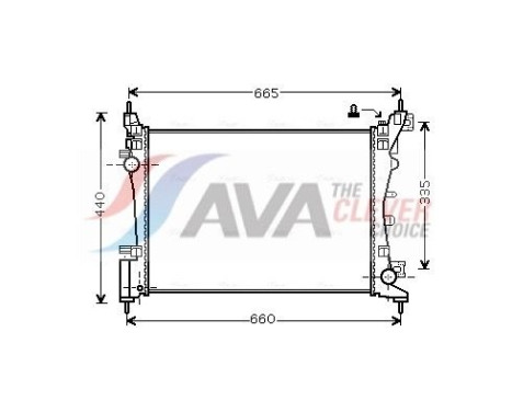 Radiator, engine cooling FTA2318 Ava Quality Cooling