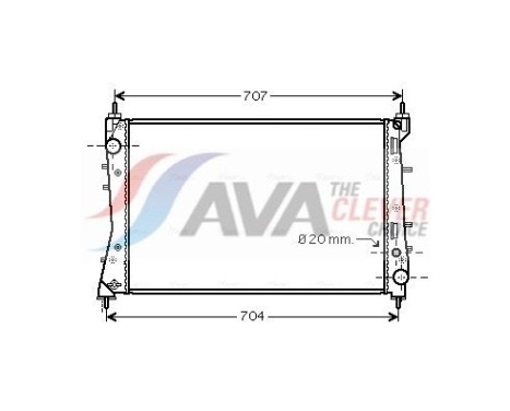 Radiator, engine cooling FTA2359 Ava Quality Cooling