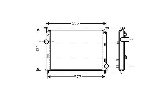 Radiator, engine cooling FTA2371 Ava Quality Cooling