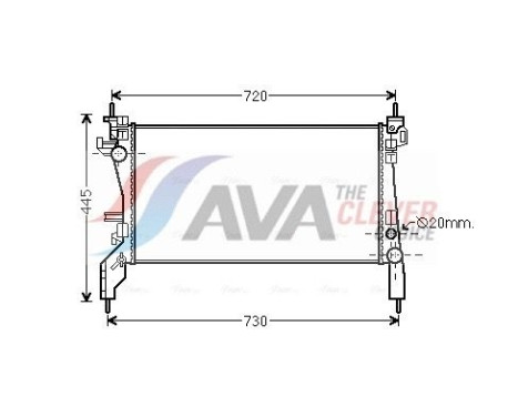 Radiator, engine cooling FTA2380 Ava Quality Cooling