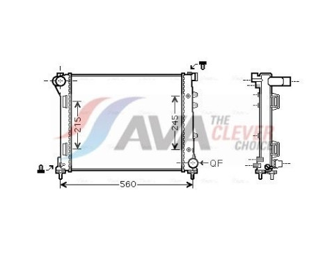 Radiator, engine cooling FTA2387 Ava Quality Cooling