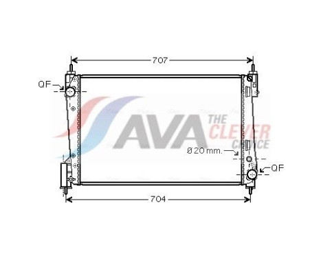 Radiator, engine cooling FTA2400 Ava Quality Cooling