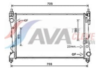 Radiator, engine cooling FTA2449 Ava Quality Cooling