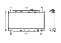 Radiator, engine cooling HD2077 Ava Quality Cooling