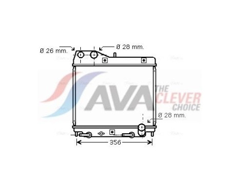 Radiator, engine cooling HD2161 Ava Quality Cooling