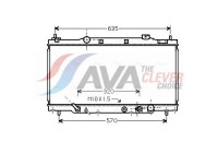 Radiator, engine cooling HD2166 Ava Quality Cooling