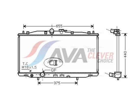 Radiator, engine cooling HD2170 Ava Quality Cooling