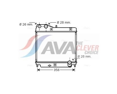Radiator, engine cooling HD2178 Ava Quality Cooling