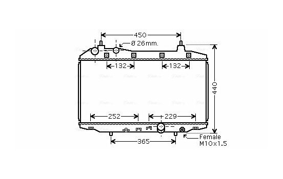 Radiator, engine cooling HD2188 Ava Quality Cooling