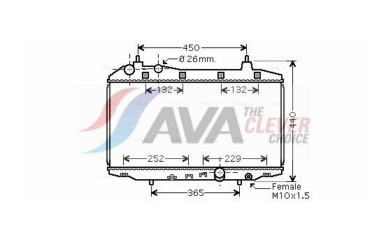 Radiator, engine cooling HD2188 Ava Quality Cooling