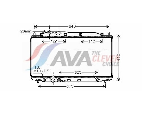 Radiator, engine cooling HD2192 Ava Quality Cooling