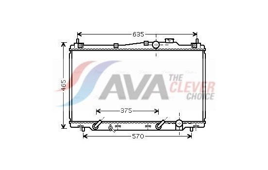 Radiator, engine cooling HD2205 Ava Quality Cooling