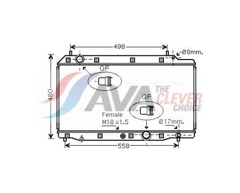 Radiator, engine cooling HD2215 Ava Quality Cooling