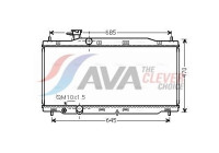 Radiator, engine cooling HD2241 Ava Quality Cooling