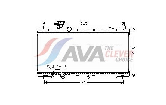 Radiator, engine cooling HD2241 Ava Quality Cooling
