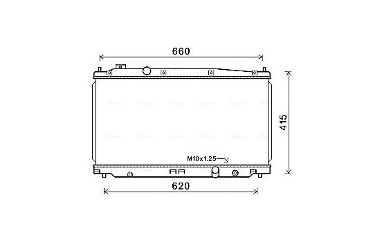 Radiator, engine cooling HD2253 Ava Quality Cooling