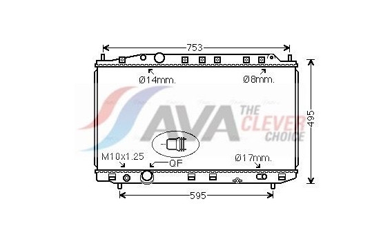 Radiator, engine cooling HD2300 Ava Quality Cooling